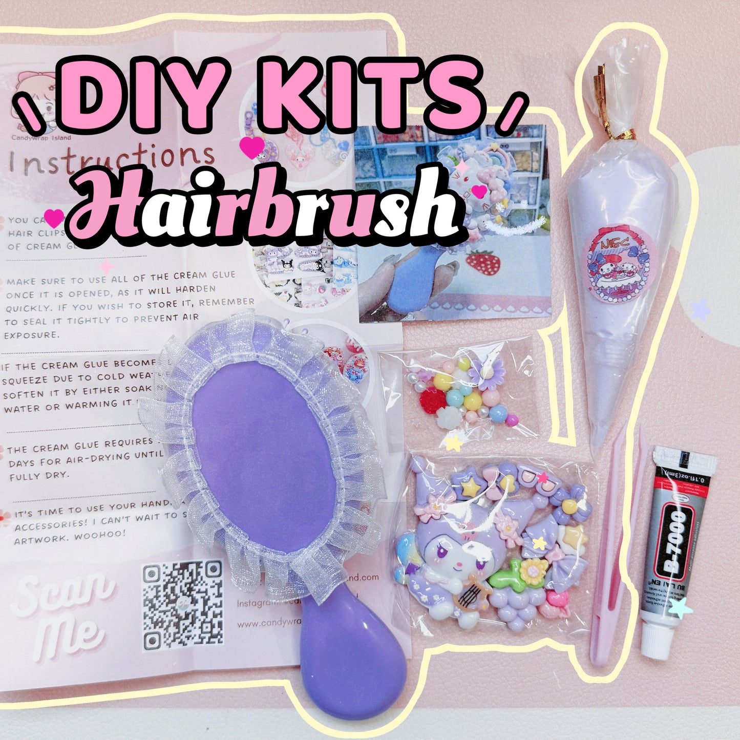 Decoden Hairbrush DIY Kit