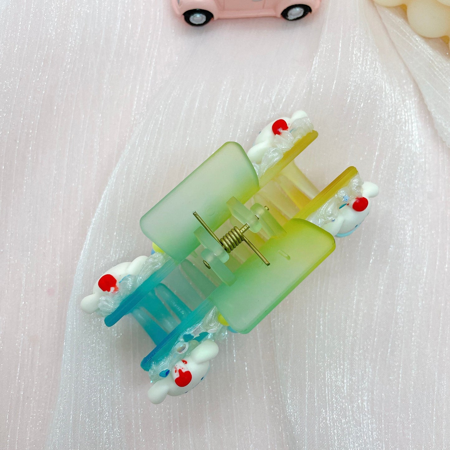 Handmade kawaii Cinnamoroll Hair Claws, Hair Accessories, Fake Cream Hair Clips, decoden hair claw, Girl Hair Clips