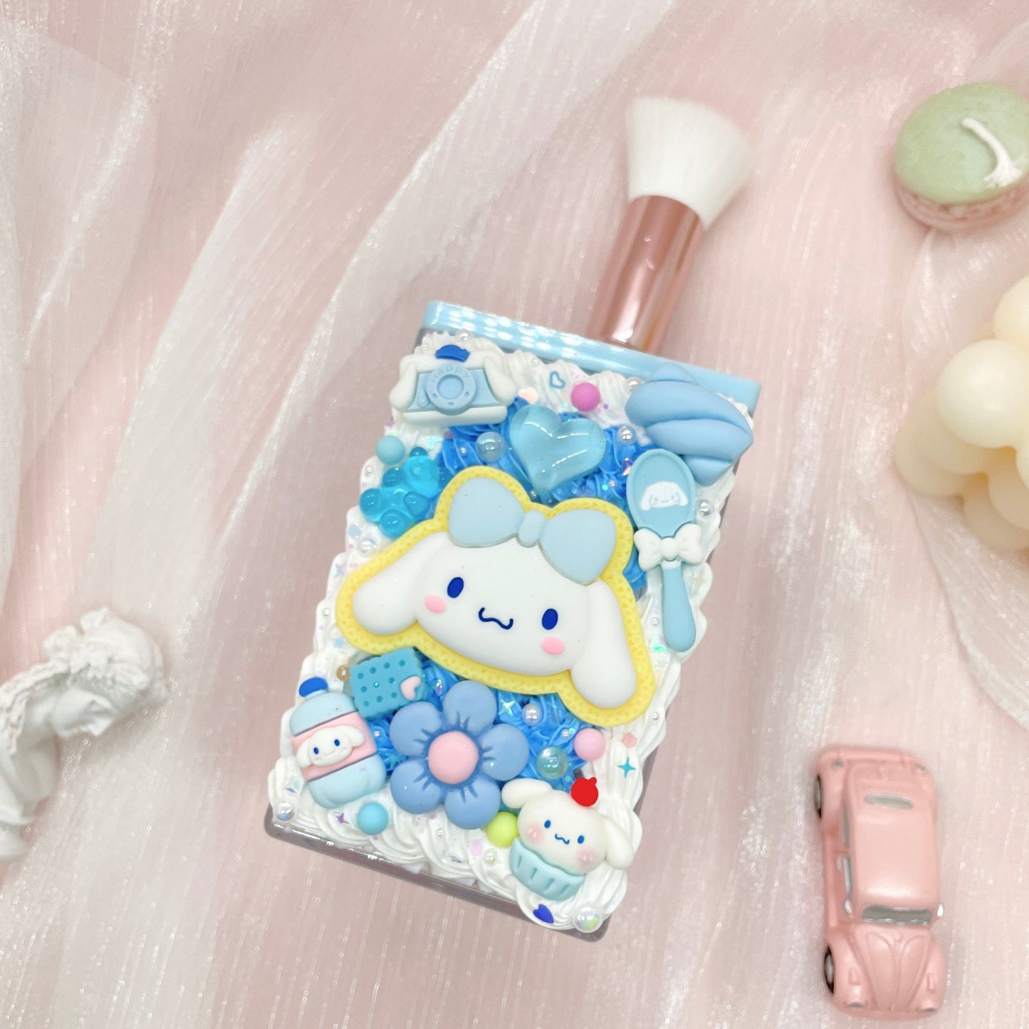 Handmade kawaii Cinnamoroll holder, Pen holder, tool holder, makeup brush holder