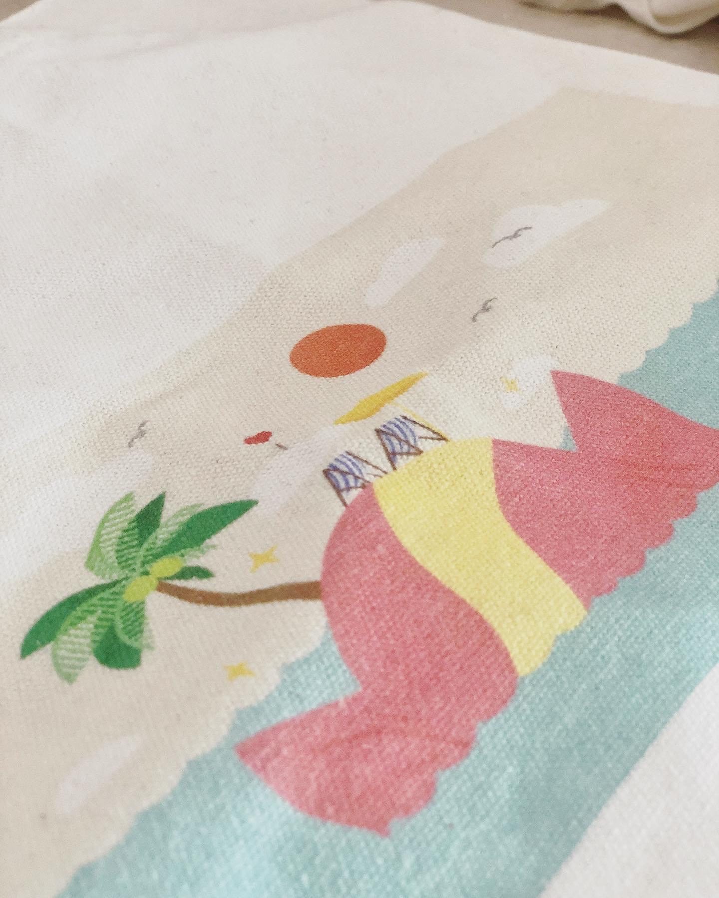 Candy Wrap Island Tote Bag, Aesthetic Tote Bag, Kawaii Tote Bag, Canvas bag, Fabric Bag, Daily Use Bag, Shopping Bag, Shoulder Bag