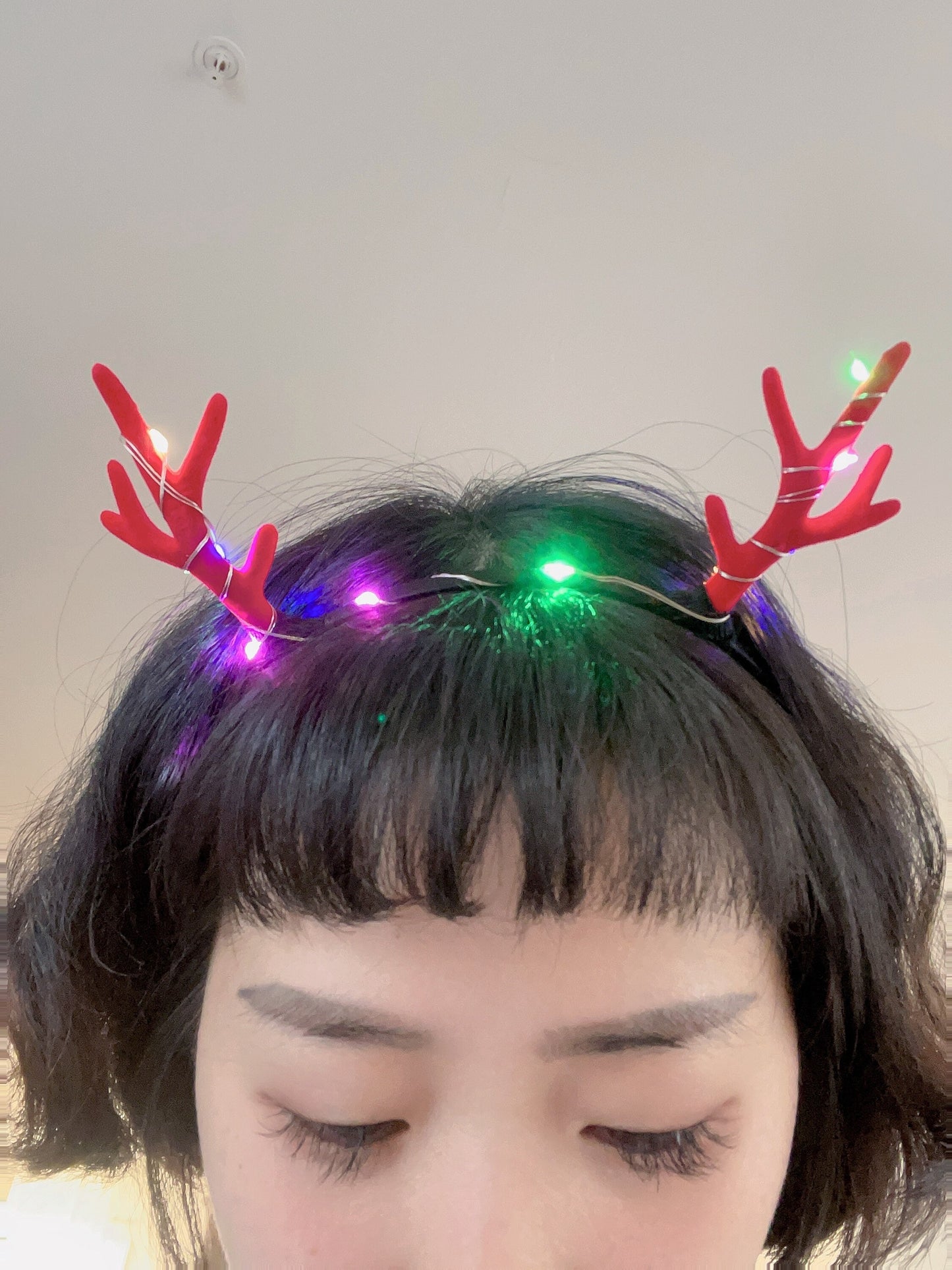 Reindeer Antlers Hand band with lights, 3 modes lights, Christmas Party Supplies, Gift for Girls