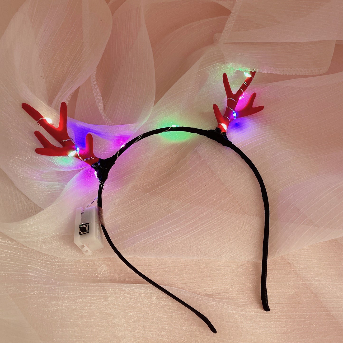 Reindeer Antlers Hand band with lights, 3 modes lights, Christmas Party Supplies, Gift for Girls