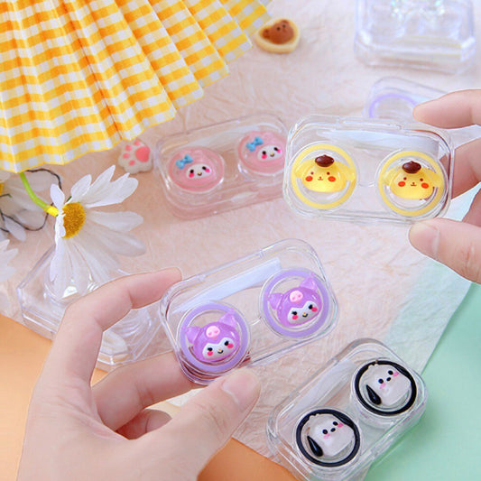 Kawaii Contact Lens Case, portable Contact Box, Cartoon Contact Box, Kuromi, Cinnamoroll, My Melody, Pochacco, Pompompurin