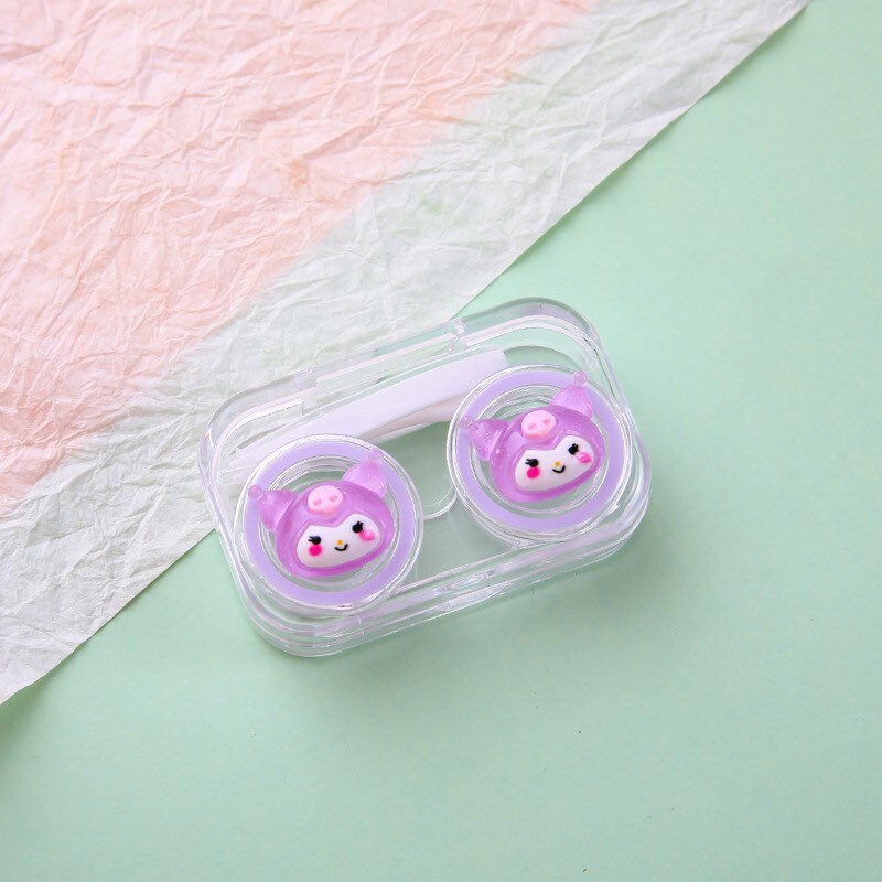 Kawaii Contact Lens Case, portable Contact Box, Cartoon Contact Box, Kuromi, Cinnamoroll, My Melody, Pochacco, Pompompurin